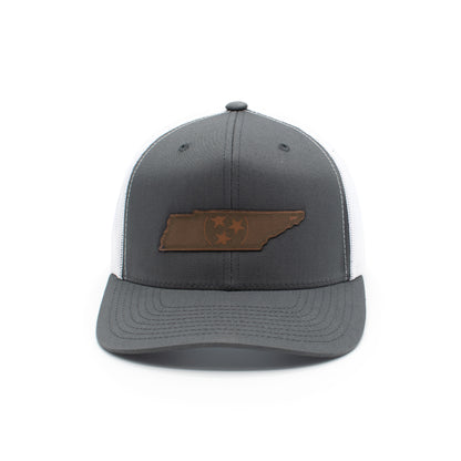 TN State Flag Leather Patch Hat