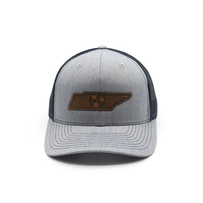 TN State Flag Leather Patch Hat