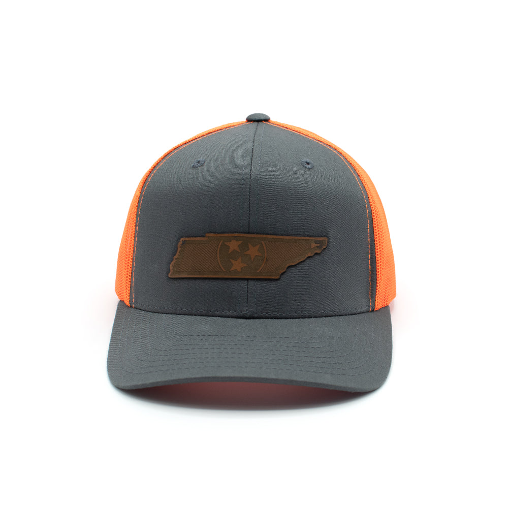 TN State Flag Leather Patch Hat