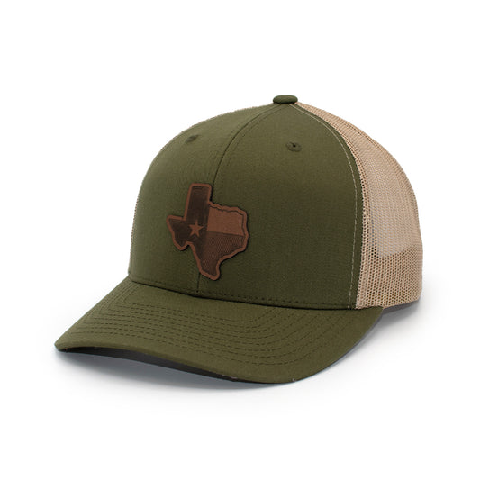 TX State Flag Leather Patch Hat